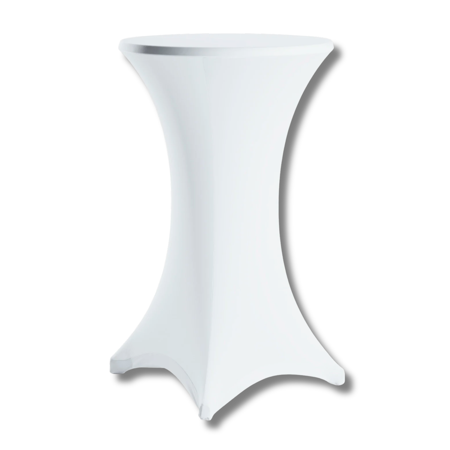 Table haute housse blanche