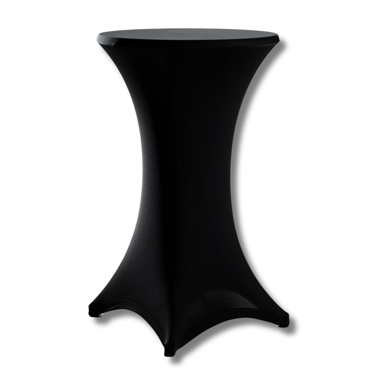Table haute housse noire